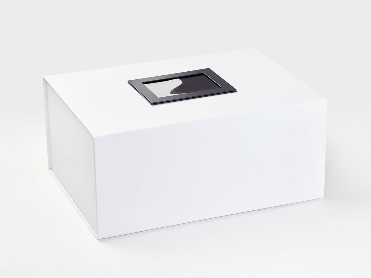 White A3 Deep Gift Box Featured with Black Photo Frame