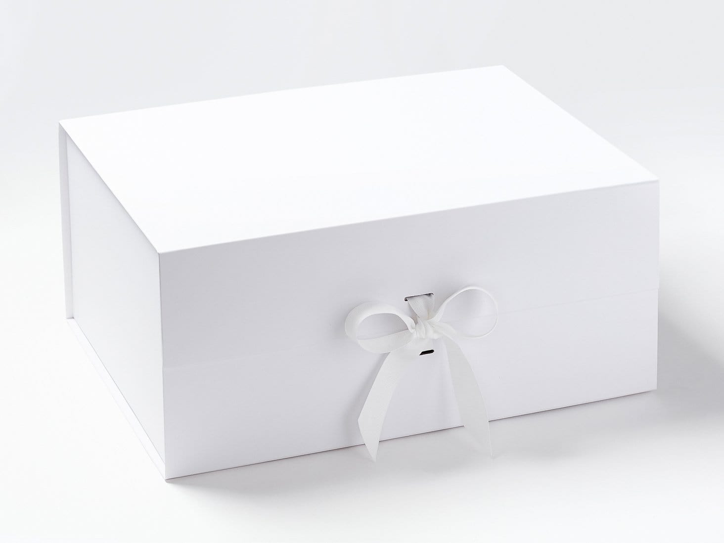 White Sample A3 Deep Gift Box with changeable ribbon