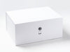 White A3 Deep Gift Box Featured with Opal Grey Decorative Closure