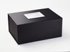 Black A3 Deep Gift Box  No Ribbon Featured with White Photo Frame
