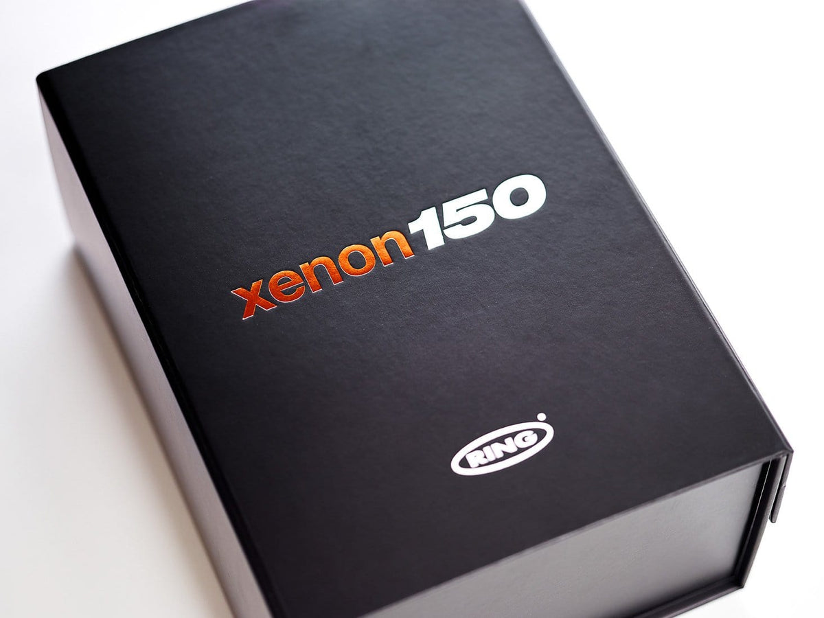 Black Gift Box with Custom Printed 2 Colour Foil Design