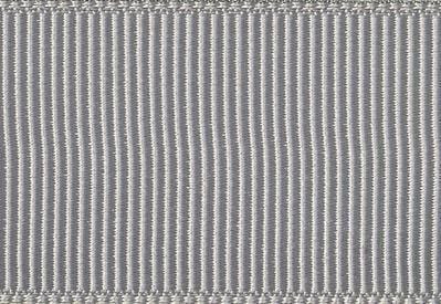 Silver Grey 50m Grosgrain Ribbon Roll