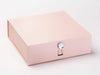 Diamond Gemstone Gift Box Closure on Pale Pink Large Gift Box
