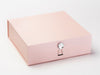 Pale Pink Gift Box featured with Round Diamond Gemstone Closure