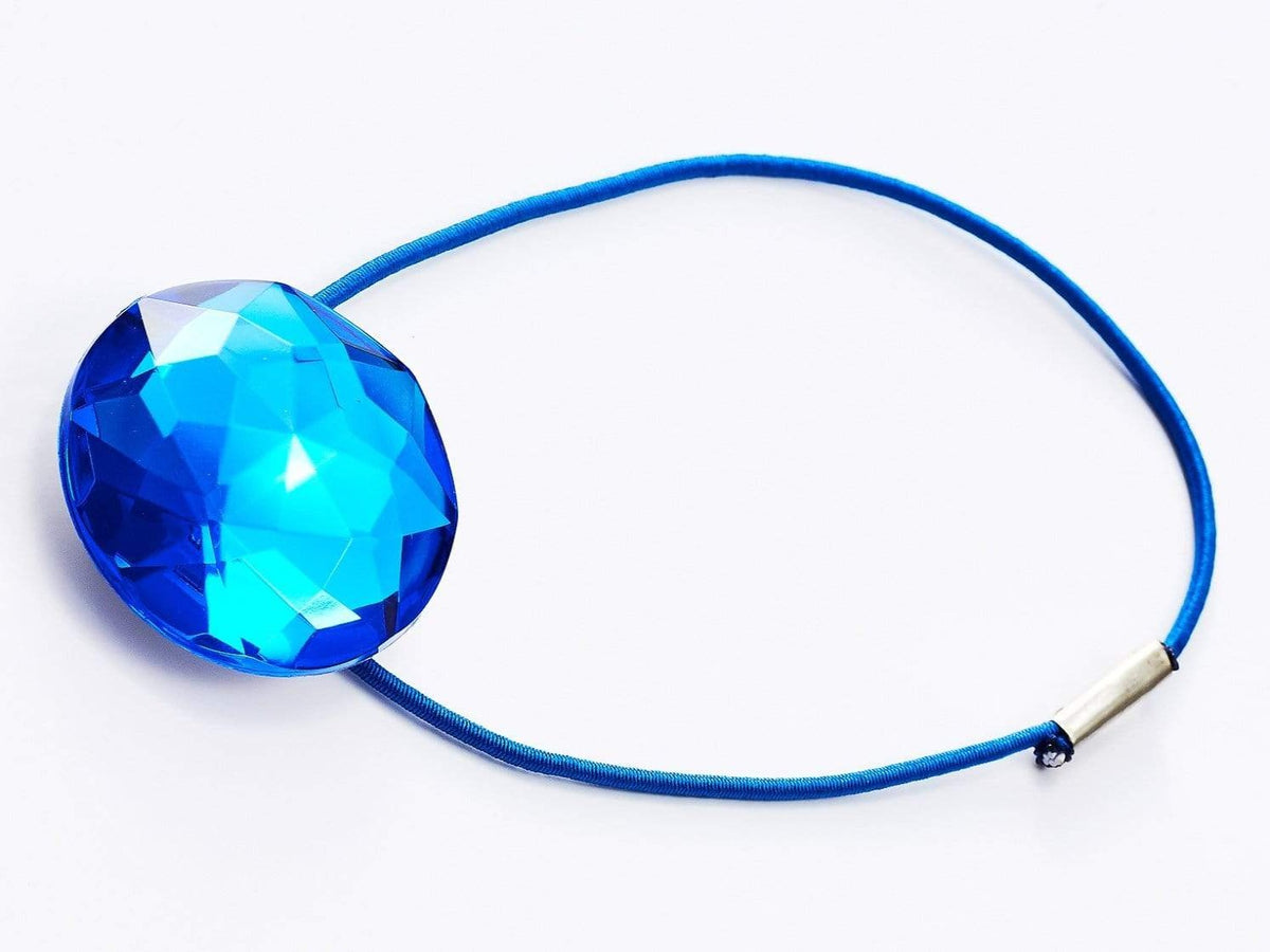 Tanzanite Gemstone Gift Box Closure with Blue Elastic