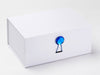 White A5 Deep Gift Box Featured with Tanzanite Gemstone Closure