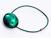 Emerald Gemstone Gift Box Closure with Green Elastic