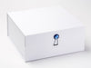 Sapphire Gemstone Closure on White XL Deep Gift Box