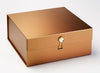 Citrine Gemstone Gift Box Closure on XL Deep Copper Gift Box