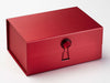 Red A5 Deep Gift Box with Ruby Gemstone Closure