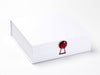 Ruby Gemstone Gift Box Closure on White Medium Gift Box