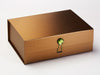 Copper Folding Gift Box with Peridot Gemstone Closure