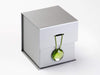 Peridot Gemstone Closure on Silver Small Cube Slot Gift Box