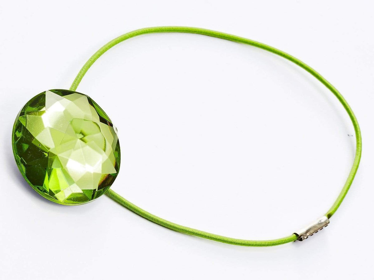 Peridot Gemstone Gift Box Closure with Elastic Loop