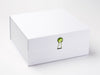 Peridot Gemstone Gift Box Closure on White XL Deep Gift Box