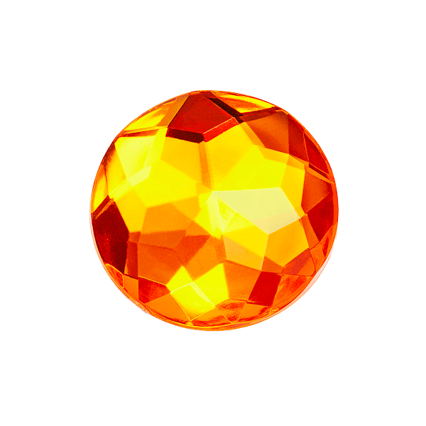 Orange Zircon Gemstone Decorative Closure Sample