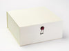 XL Deep Ivory Gift Box Featuring Garnet Decorative Gemstone