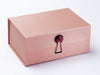 Garnet Gemstone Gift Box Closure on Rose Gold Gift Box