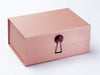 Rose Gold A5 Deep Gift Box featured with Garnet Gemstone Closure