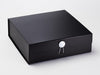 Black Large Gift Box featured with White Facet Dome Closure