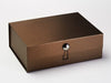 Bronze Luxury Folding Gift Box Featured with Pyrite Facet Gemstone Closure