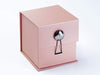 Pyrite Gift Box Closure Option 1 on Rose Gold Large Cube
