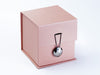 Rose Gold Large Cube Featured with Pyrite Facet Gemstone Closure