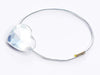 Diamond Heart Gemstone Gift Box Closure with Silver Elastic