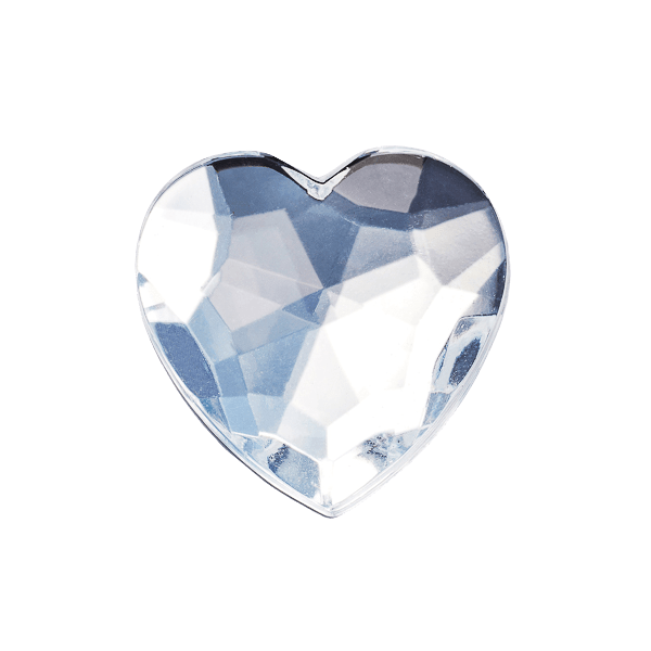 Diamond Heart Decorative Gemstone Closure