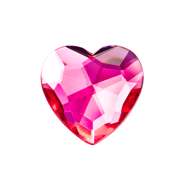 Pink Spinel Heart Decorative Gift Box Closure from Foldabox