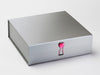 Large silver Gift Box Featured with Pink Spinel Heart Gemstone Closure