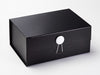 Black A5 Deep Gift Box Featured with White Smooth Gloss Dome Closure