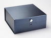 Pewter XL Deep Gift Box Featured with Silver Metallic Dome Closure