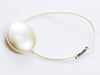 Pearl Smooth Dome Gift Box Closure with Ivory Cream elastic