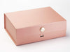 Pearl Dome Gift Box Closure on Rose Gold A4 Deep Gift Box