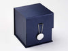 Mirror Disc Gift Box Closure Option 2 Assembly on Navy Large Cube