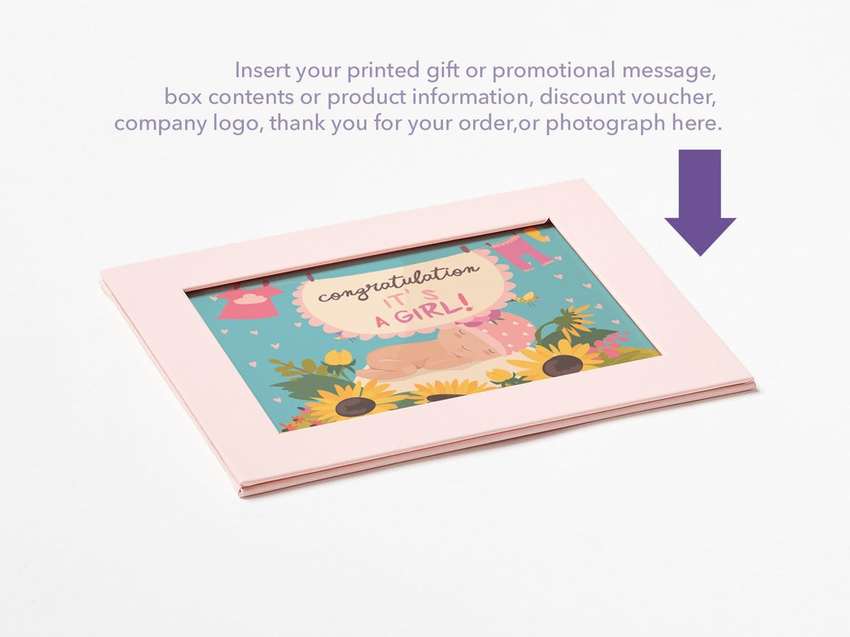 Pale Pink Photo Frame Assembled with Example of Your Own Printed Insert