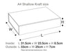 Natural Kraft A4 Shallow Folding Gift Box Assembled Size