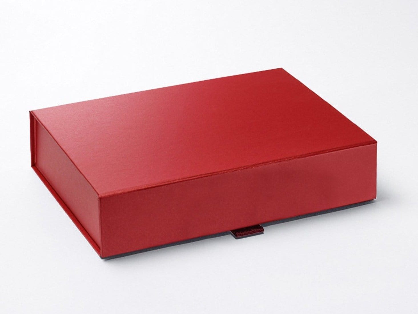 A4 Shallow Red Pearl Folding Gift Box with magnetic closure