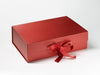 Red A4 Deep Gift Box with changeable ribbon from Foldabox UK