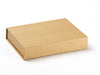 A4 Shallow Natural Kraft Folding Gift Box Sample from Foldabox