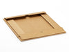 A4 Shallow Natural Kraft Gift Box Folded Flat from Foldabox