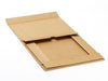 A4 Shallow Natural Kraft Folded Flat Gift Box Sample from Foldabox