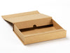 A4 Shallow Natural Kraft Gift Box Showing Inner Double Flap Assembly Function from Foldabox UK