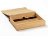 A4 Shallow Natural Kraft Gift Box Sample Showing Inner Flap Assembly Construction from Foldabox