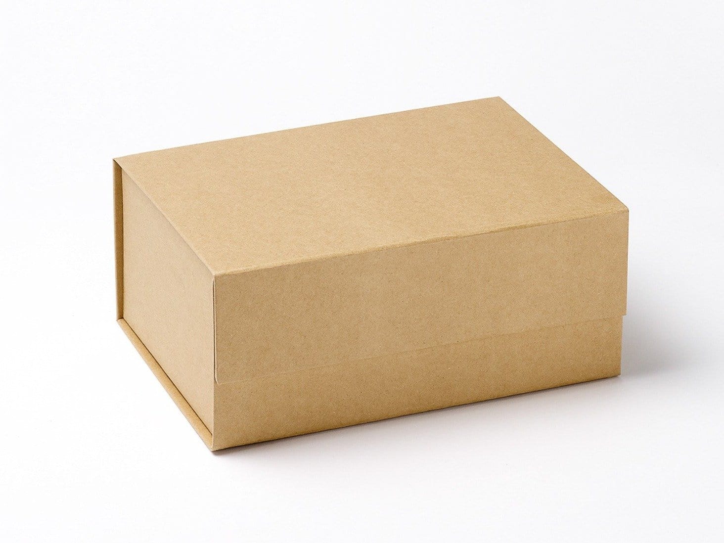 Foldabox UK A5 Deep Natural Kraft Folding Gift Box with Magnetic Snap Shut Closure