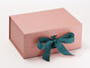Rose Gold A5 Deep Gift Box Featured with Jade Ribbon