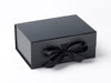 Foldabox UK Black A5 Deep Slot Gift Box with Changeable ribbon from stock