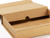 Foldabox UK A5 Shallow Natural Kraft Gift Box Showing Internal Closure Flaps