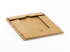 A6 Shallow Natural Kraft Gift Box Folded Flat As Supplied